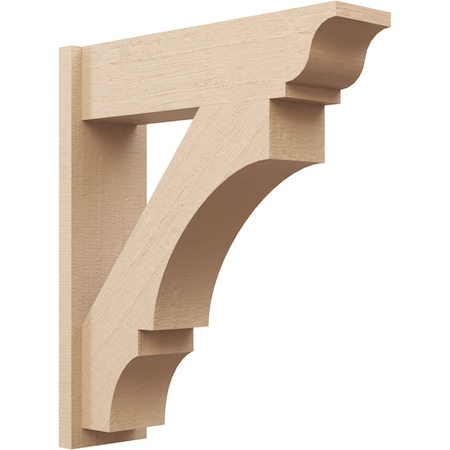 Ekena Millwork 7 1/2-in W x 26-in D x 30-in H Balboa Trad Rough Cedar Woodgrain TimberThane Outlooker, Primed Tan OUTUR075X26X30BOA04RCPR